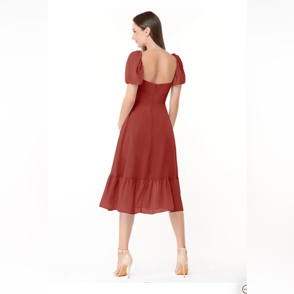AZAZIE Midi Dress - Terracotta - Picture 2 of 12
